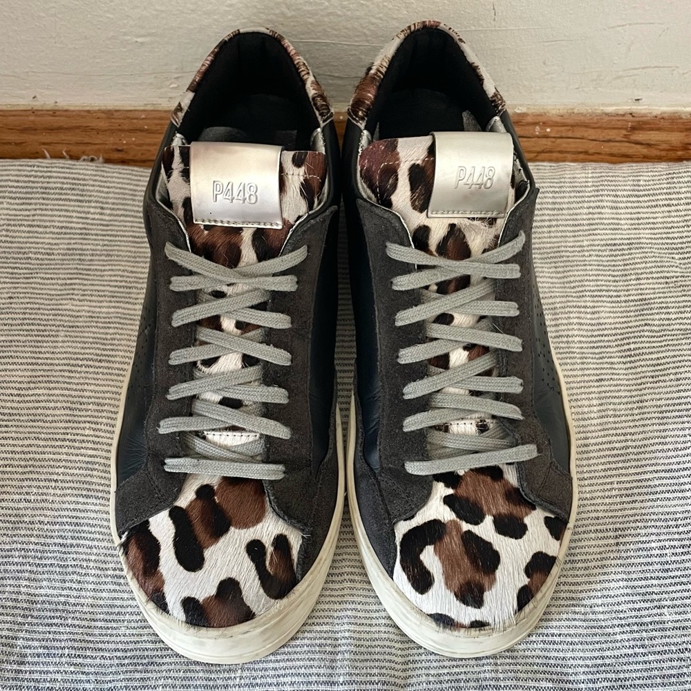 P448 (Size 39) Cheetah Low Top Sneakers